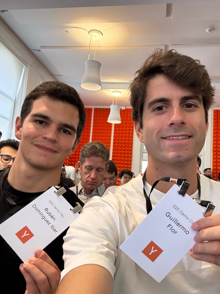 Guillermo Flor and Rubén Domínguez Ibar at Y Combinator